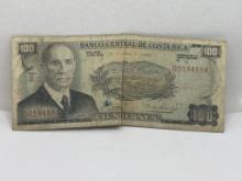 1969 Bank de Costa Rica 100 Colones Bill