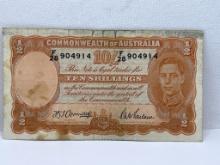 Commonwealth of Australia Ten Shillings Bill