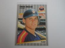 1989 FLEER BASEBALL CRAIG BIGGIO ROOKIE CARD ASTROS RC