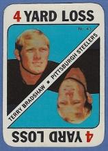 Nice 1971 Topps Game Card #43 Terry Bradshaw Rookie Season Pittsburgh Steelers