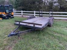 6.5' x 16' Dual Axle Equipemnt Trailer (No Title)