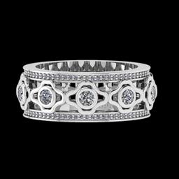 1.05 Ctw VS/SI1 Diamond 14K White Gold Eternity Band Ring