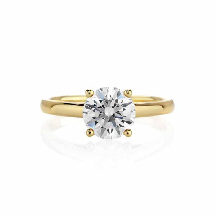 Certified 0.91 CTW Round Diamond Solitaire 14k Ring H/SI3