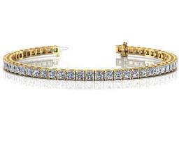 CERTIFIED 14K YELLOW GOLD 10 CTW G-H SI2/I1 CLASSIC FOUR PRONG DIAMOND TENNIS BRACELET MADE IN USA