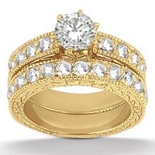 Diamond Engagement Ring 14 K YELLOW GOLD  1.90ctw