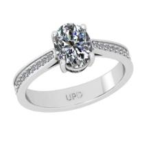 1.36 Ctw SI2/I1 Diamond 14K White Gold Engagement Ring