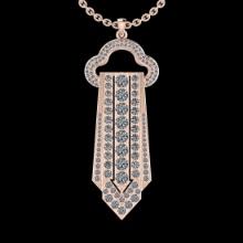 1.96 Ctw SI2/I1 Diamond 14K Yellow Gold Pendant Necklace