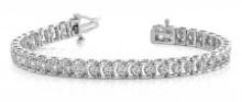 14KT WHITE GOLD .50 CTW G-H SI2/SI3 CLASSIC PRONG ILLUSION SET DIAMOND TENNIS BRACELET