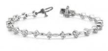 14K WHITE GOLD 1 CTW G-H SI2/SI3 CLASSIC DIAMOND LINK BRACELET