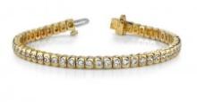 14KT YELLOW GOLD 3 CTW G-H SI2/SI3 CLASSIC TENNIS BRACELET