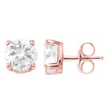 CERTIFIED 1.51 CTW ROUND i/SI2 DIAMOND (LAB GROWN Certified DIAMOND SOLITAIRE EARRINGS ) IN 14K YELL