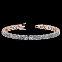 14.85 CtwVS/SI1 Diamond Ladies Fashion 14K Rose Gold Tennis Bracelet (ALL DIAMOND ARE LAB GROWN )