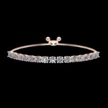 0.67 Ctw VS/SI1 Diamond 14K Rose Gold Slide Bracelet ALL DIAMOND ARE LAB GROWN