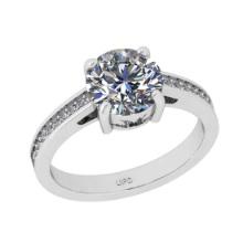 1.92 Ctw SI2/I1 Diamond 14K White Gold Engagement Ring(ALL DIAMOND ARE LAB GROWN)
