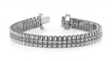 14KT WHITE GOLD 2 CTW G-H VS2/SI1 CONTINUOUS STRAND BRACELET LAB-GROWN DIAMOND