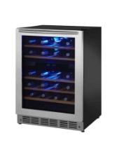 Insignia - 44-Bottle Built-In Wine Refrigerator - Stainless Steel