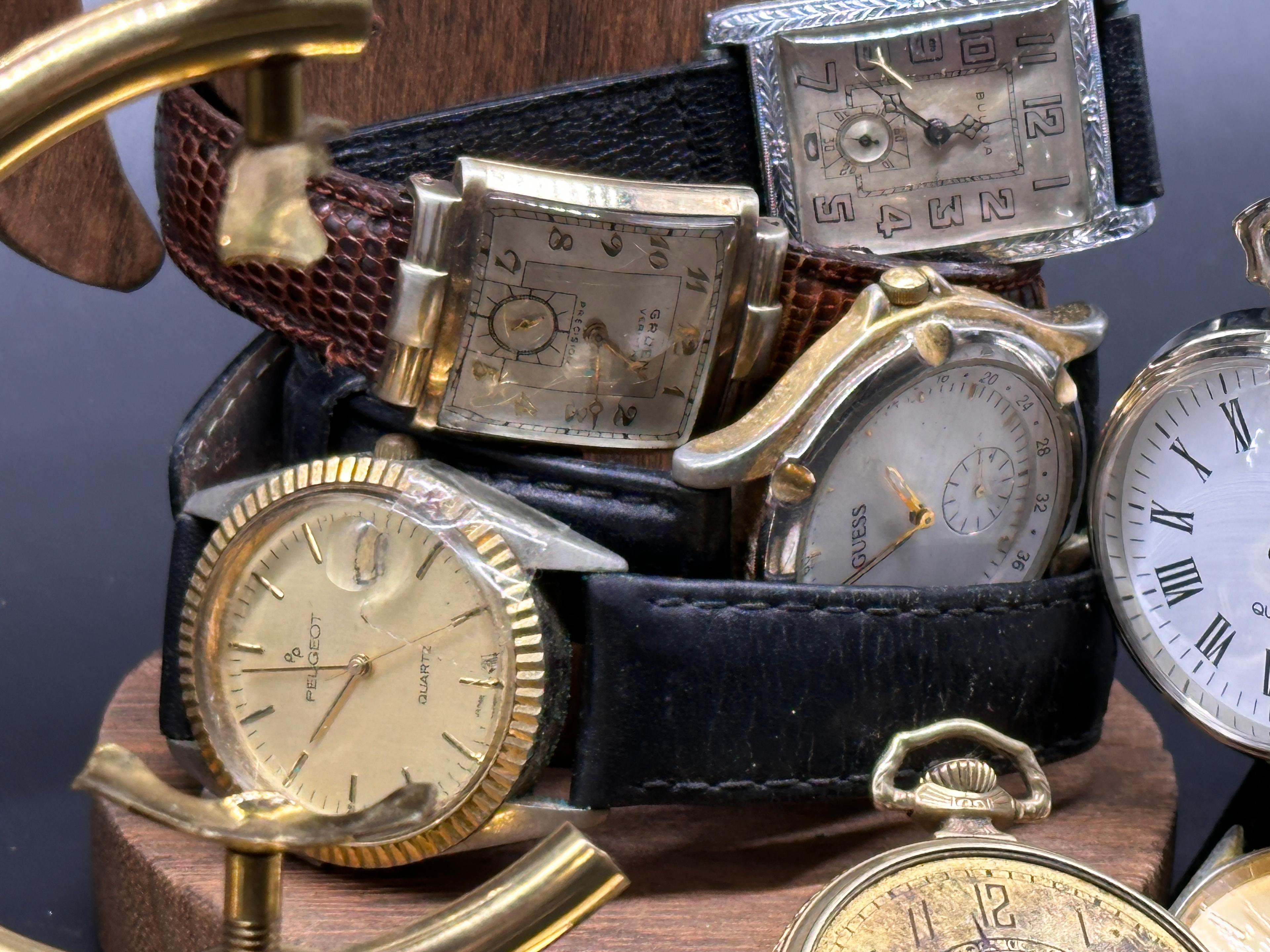 Assortment of Vintage/Antique Men's Wrist Watches, Pocket Watches and More