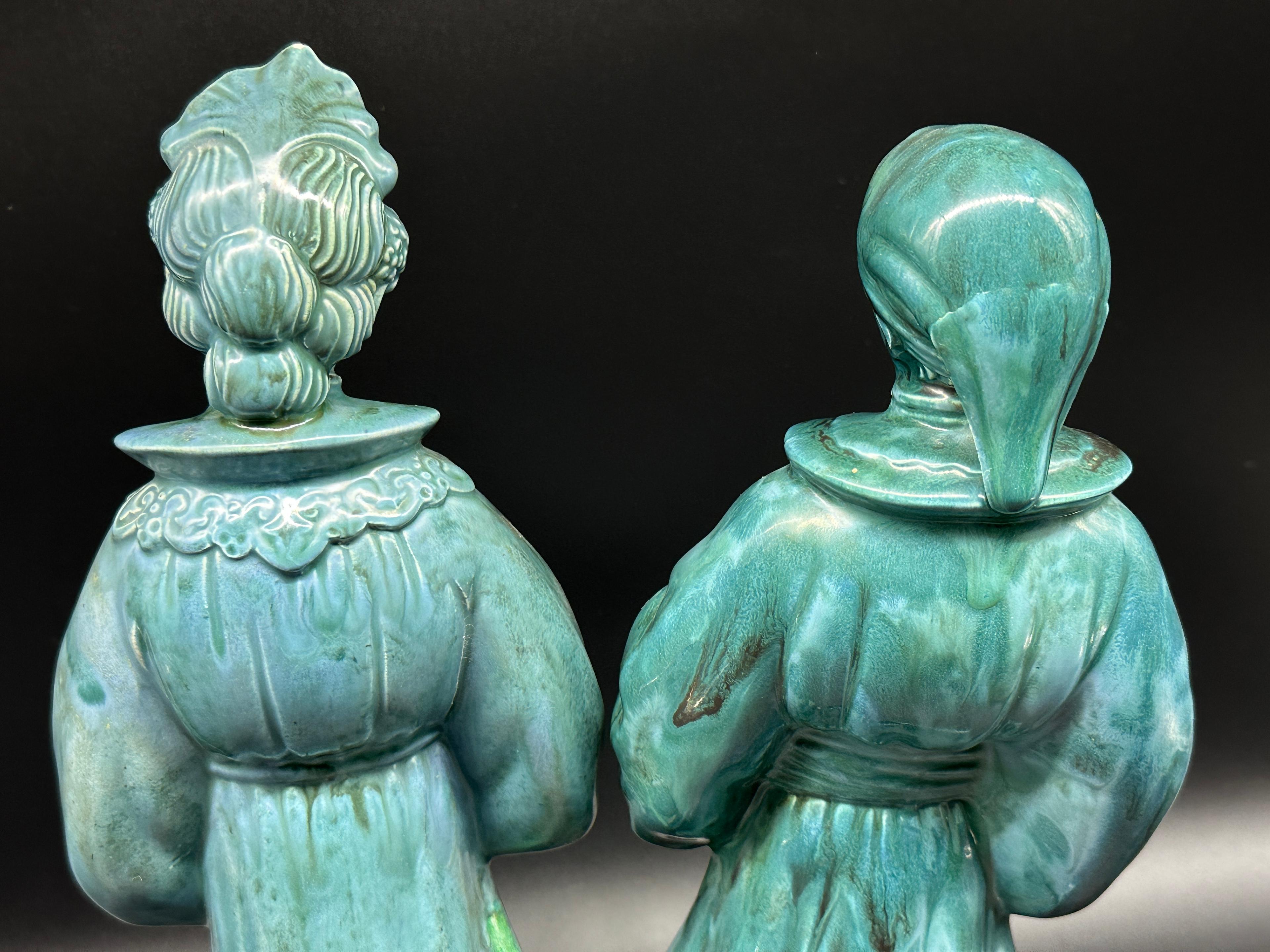 Pair of Holland Mold Oriental Statues
