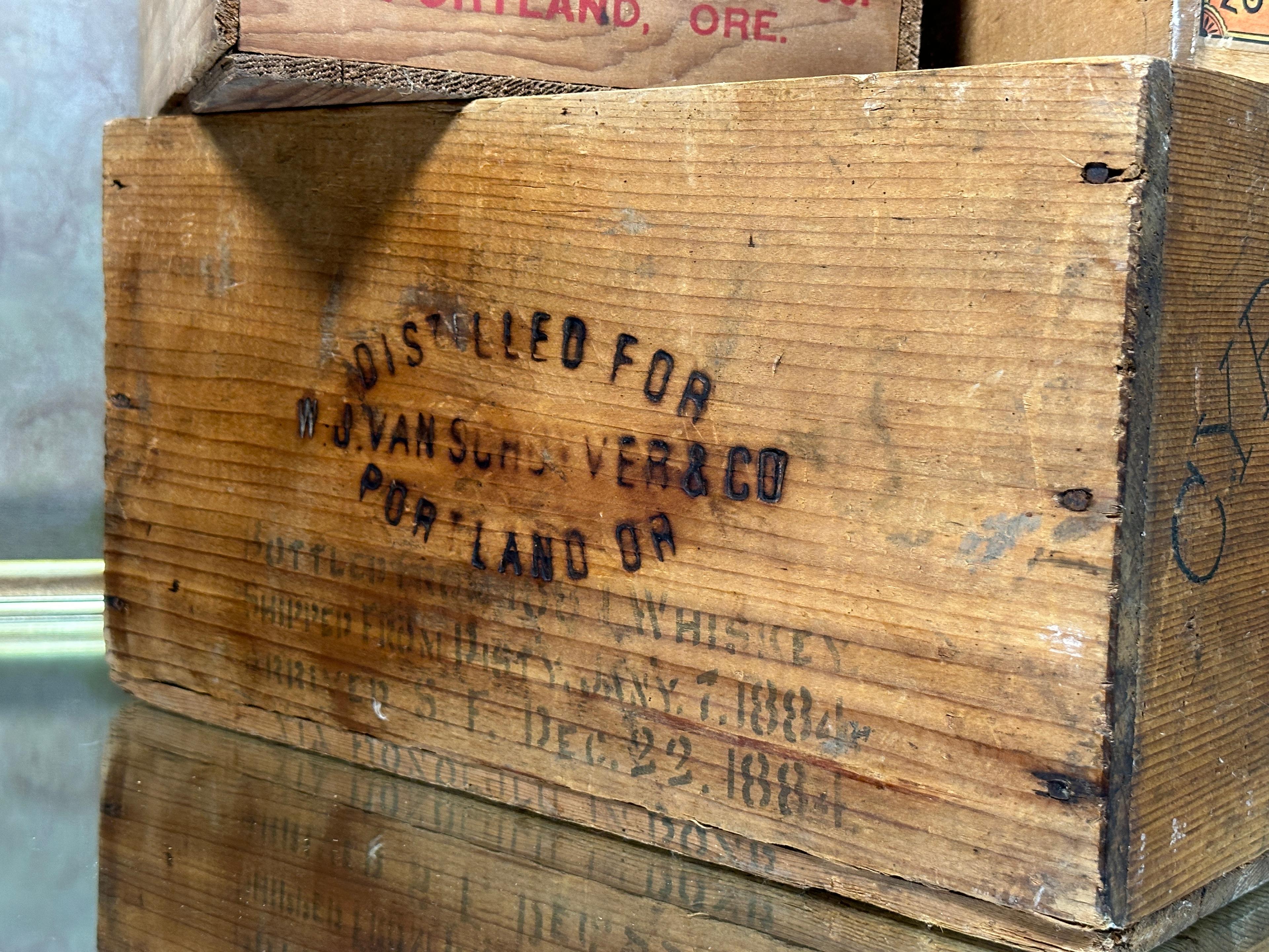 Vintage Wood Advertising Crates