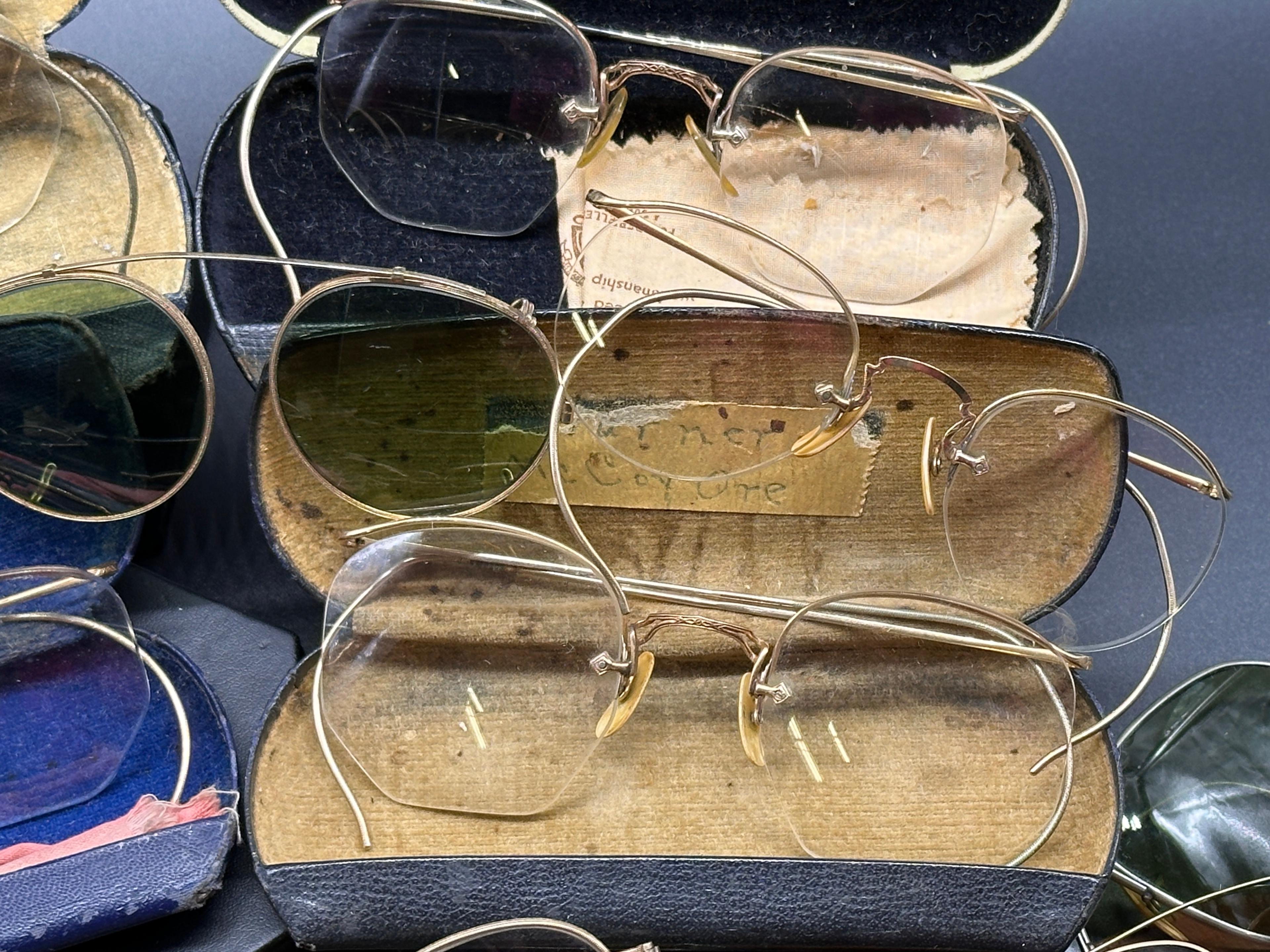 Misc. Vintage/Antique Eye Glasses and Sunglasses (Some w/Cases)