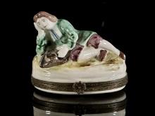 Hand Painted Porcelain Pill Box