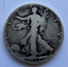 1927 WALKING LIBERTY HALF DOLLAR COIN