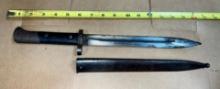 Antique Military Bayonet, approx 16 inches overall length w/ scabbard