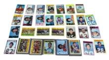 1972 Topps Football lot of 30 cards including Stars Brodie, Sneed crisp cards
