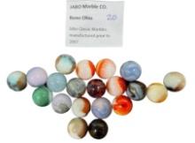 Jabo Marbles manufactured in Reno Ohio prior to 2007 lot of 20 medium sized