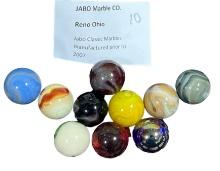 Jabo Marbles manufactured in Reno Ohio prior to 2007 lot of 10 shooters