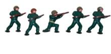 Barclay metal soldiers lot of 5 WW I design