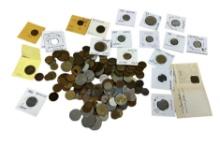 Foreign/ World coin lot 175 + coins some over 100 yrs old