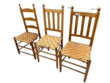 Chairs - 3 total rush Caning all need repair