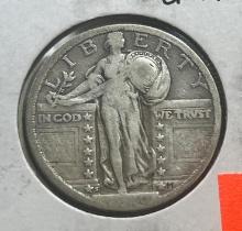 1920-S Standing Liberty Quarter Dollar, 90% Silver