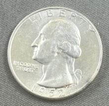 1952-D Washington Quarter, 90% Silver, AU