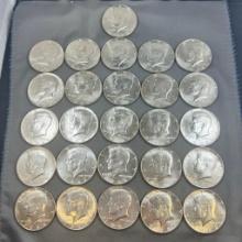 26- 40% Silver Half Dollars, sells times the money