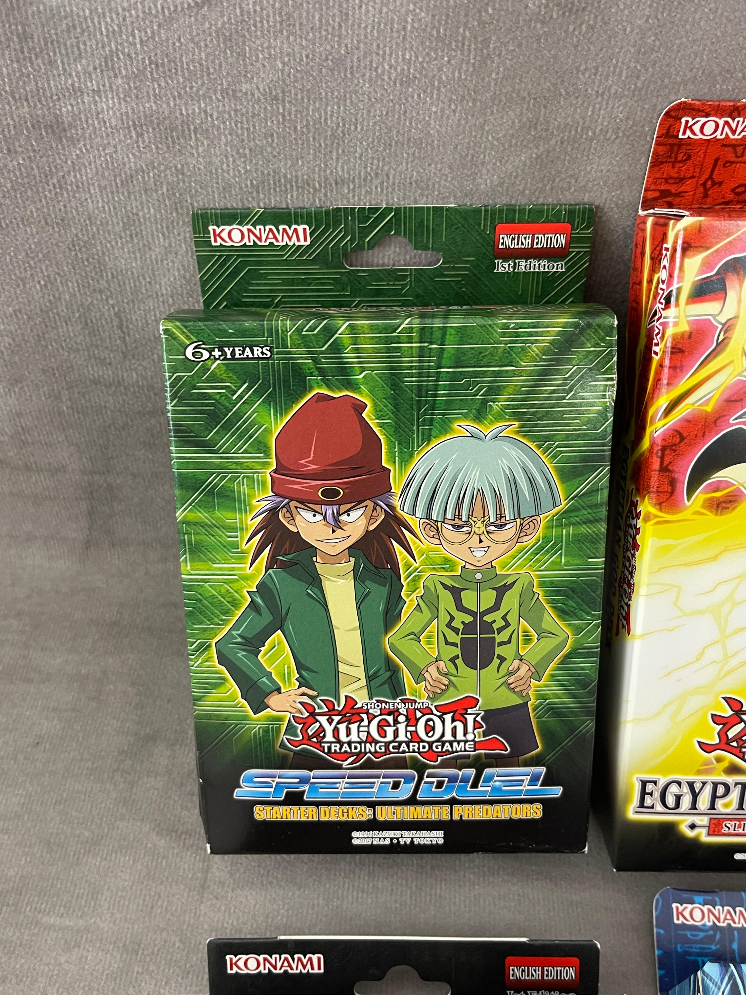 Yu-Gi-Oh Speed Duel Starter Decks and Egytian God Decl Sealed Boxes