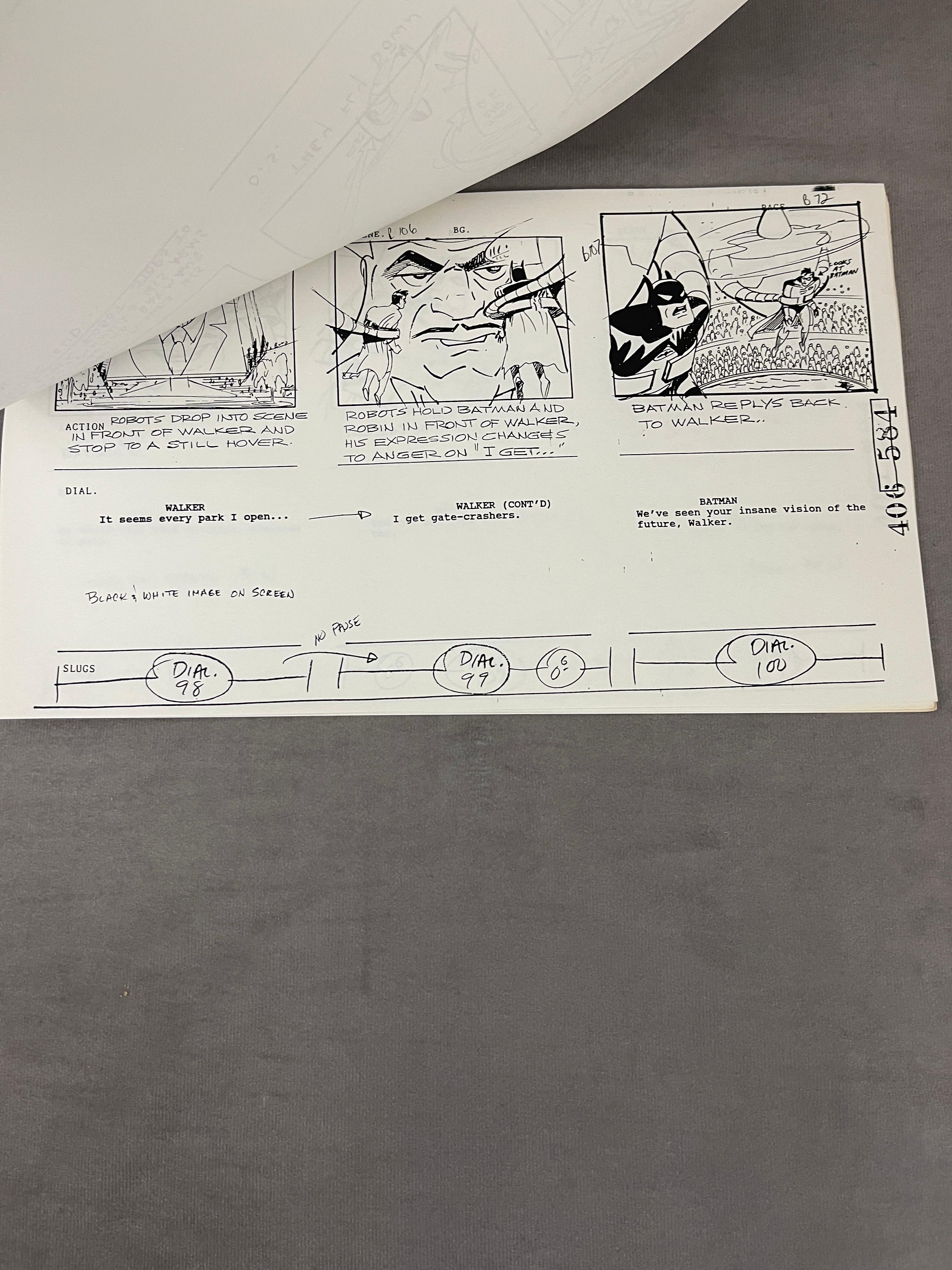 Warner Brothers Batman Storyboard Animation Copies Pages B1-B83 Act II