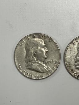 Vintage Silver One Dollar Face Half Dollar Value Mercury Liberty Coin Collection Lot of 2