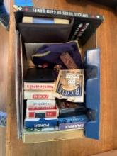 Game box, cards, dice