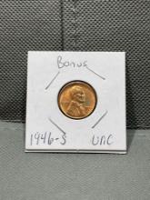 1946-S wheat cent
