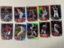 2023 Topps Chrome Refractor Lot of 10 - 3 Rookies