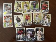 Lot of 13 Topps Chrome MLB Cards - Pujols, Abreu, Springer, Kremer RC, Lindor