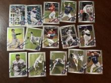 Lot of 15 Topps Chrome MLB Cards - Rizzo, Braun, Marte