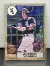 Andrew Vaughn 2022 Topps Chrome Silver Pack 1987 Design Mojo Refractor Insert #T87C-9