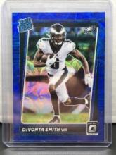 DeVonta Smith 2021 Panini Donruss Optic Blue Scope Prizm Rated Rookie RC #205