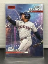 Jose Ramirez 2023 Topps Stadium Club Chief Fantasy Red Foil Insert Parallel #CFPRO-14