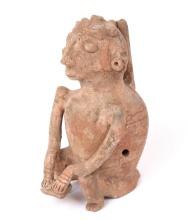 Maya Pottery Figural Ocarina Whistle