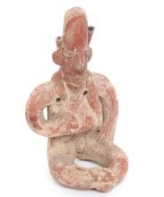 Pre-Columbian Colima Seated Figure, 100 BC - 250 AD