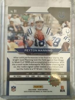 Hand Signed Peyton Manning Card W/ COA
